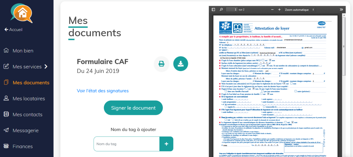 Attestation Loyer Caf Comment La Demander Faq Mydomus